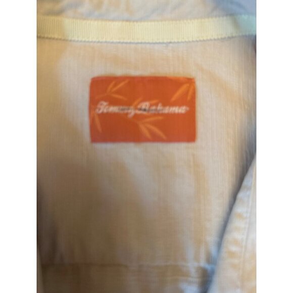 Tommy Bahama Silk Tan Beige Hawaiian Polynesian Botanical Shirt Size XX Large - Picture 2 of 6